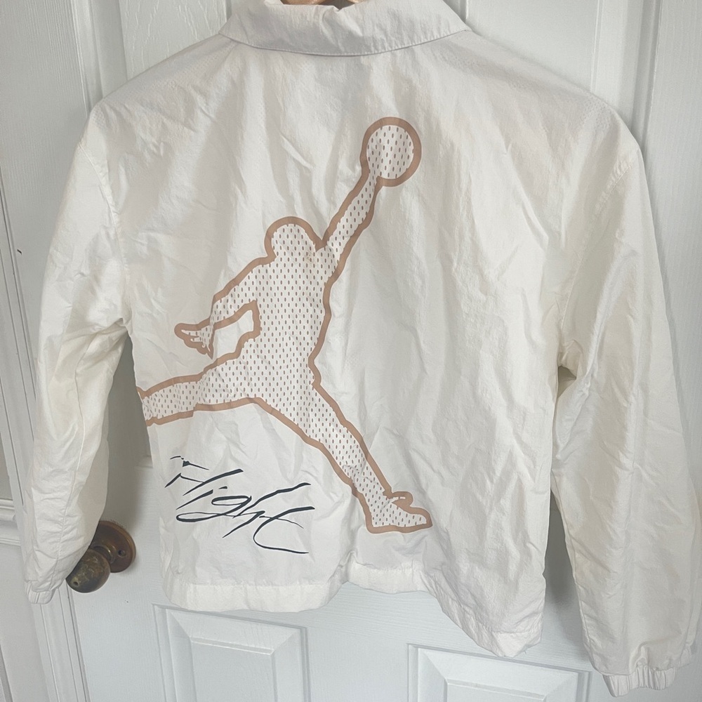 Nike Air Jordan Large Youth Snap  Windbreaker Coaches Jacket Unisex Flight